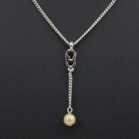 Christian Dior Silver CD Necklace with Pearl Pendant - Picture 2 of 6